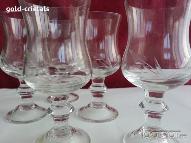 Стъклени чаши чашки за ракия  аперитив, снимка 13 - Антикварни и старинни предмети - 20291625