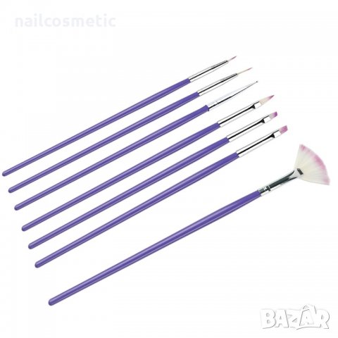 7 четки за маникюр с точкатор, снимка 2 - Продукти за маникюр - 24440629
