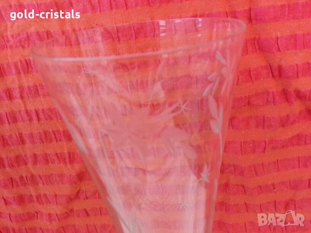 ретро стъклени чаши гравирани , снимка 12 - Антикварни и старинни предмети - 22999919