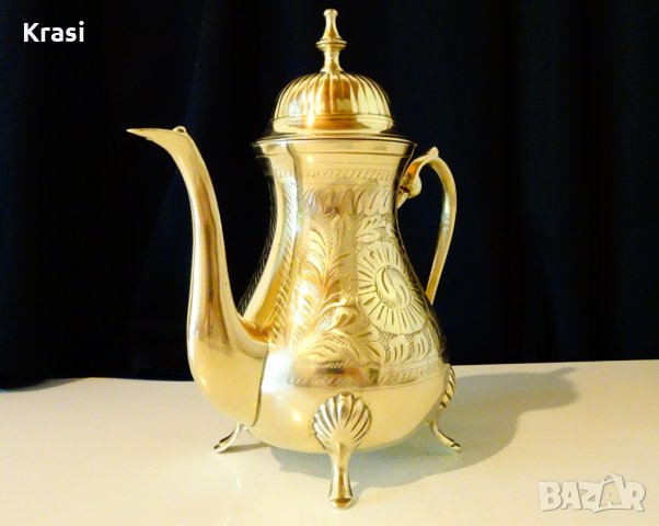 Великолепна бронзова кана 1 л.,орнаменти, снимка 2 - Антикварни и старинни предмети - 26152137