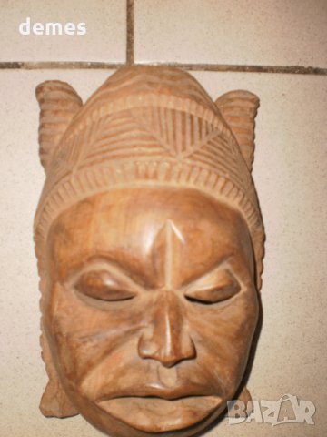  Стара Юруба маска-Нигерия, снимка 2 - Антикварни и старинни предмети - 23590673