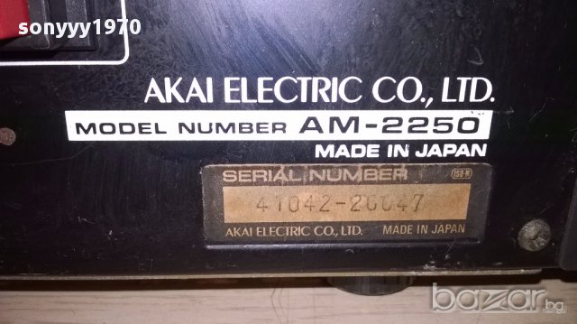 Akai am-2250-amplifier-made in japan-внос швеицария, снимка 14 - Ресийвъри, усилватели, смесителни пултове - 15521160