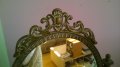 АНТИК-изящно антично огледало-масивно-мед/месинг-внос швеицария, снимка 9