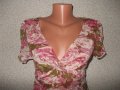 Блуза на цветя в розово, M, L размер, снимка 2