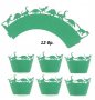 12 бр динозаври зелени кошнички за мъфини декори декорация кексчета за повод, снимка 1 - Други - 25488228