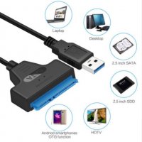 USB 3.0 Кабел за връзка към твърд диск 2.5" SATA HDD / SSD + Гаранция, снимка 6 - Твърди дискове - 20704170