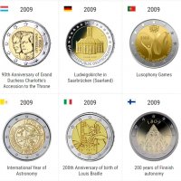 2 Евро монети (възпоменателни) емитирани 2009г, снимка 1 - Нумизматика и бонистика - 16924112