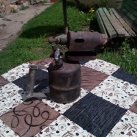 Стара бензинова лампа #2, снимка 1 - Антикварни и старинни предмети - 25395180