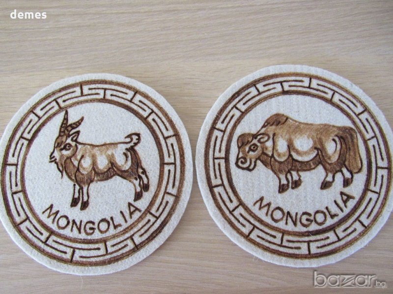 Сет от две декорации от филц, Монголия, снимка 1