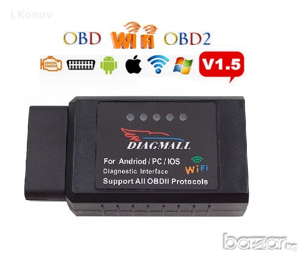 ✅ Авто диагностичен уред ELM327 скенер WI-FI OBD AUTO CHECKER, снимка 1