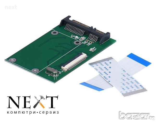 Адаптер 1.8” 40 пинов ZIF/CE SSD/HDD към SATA 2,5 , снимка 1