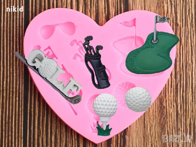 Голф силиконов молд форма декорация торта фондан шоколад и др., снимка 1