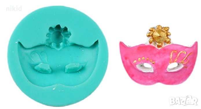 Карнавална Маска Домино с цвете малка силиконов молд форма силиконов молд форма, снимка 1