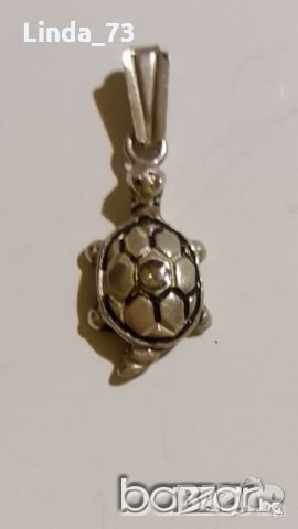 Среб.медальон-костенурка с циркон-проба-925. Закупен от Италия., снимка 7 - Колиета, медальони, синджири - 21774827