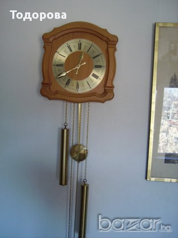 Стар механичен стенен часовник, снимка 2 - Антикварни и старинни предмети - 16638659