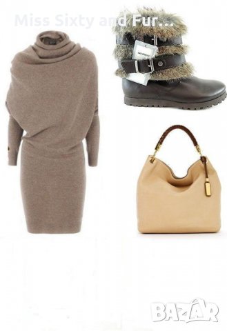 MISS SIXTY-нови кожени ботуши с пух Мис Сиксти-38 номер, снимка 6 - Дамски боти - 17873227