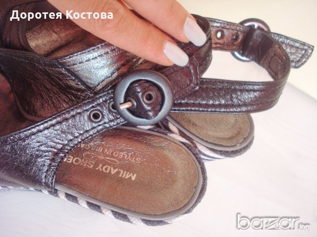 Нови ест. кожа сандали, снимка 8 - Сандали - 19232456