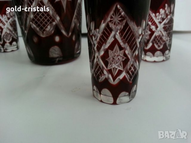 кристална гарафа цветен кристал, снимка 3 - Антикварни и старинни предмети - 25525747