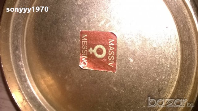 Massiv messing-ваза-18/12см-внос швеицария, снимка 8 - Колекции - 15443675