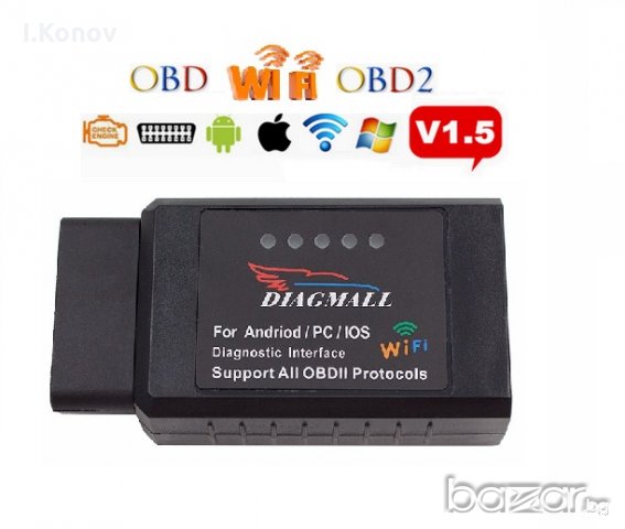 ✅ Авто диагностичен уред ELM327 скенер WI-FI OBD AUTO CHECKER