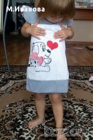 Рокля "Далматинче" 1-2-3-4-5 години, снимка 5 - Бебешки рокли - 17292440