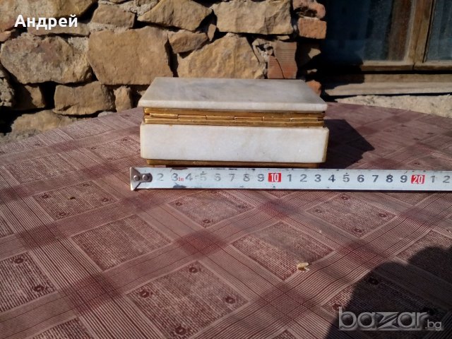 Мраморна кутия, снимка 4 - Антикварни и старинни предмети - 19442802