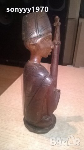 масивна дървена фигура-тиково дърво-внос швеицария, снимка 6 - Колекции - 22007155