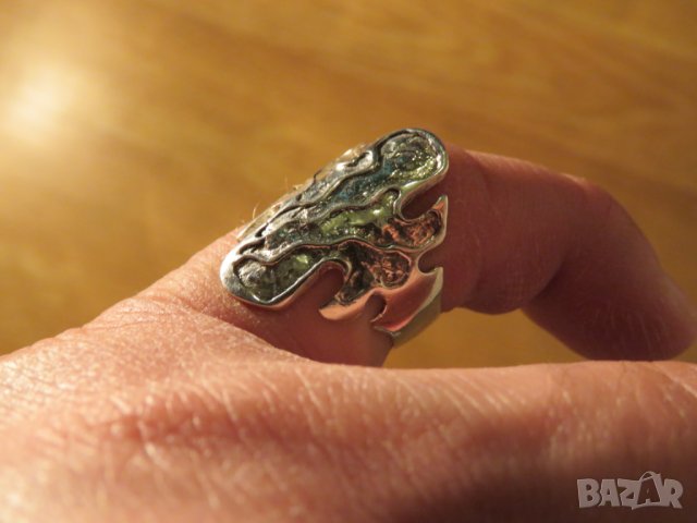 Дамски Сребърен пръстен - красив дизайнерски модел за ценители  -  стар внос от Щатите , снимка 5 - Пръстени - 24253167