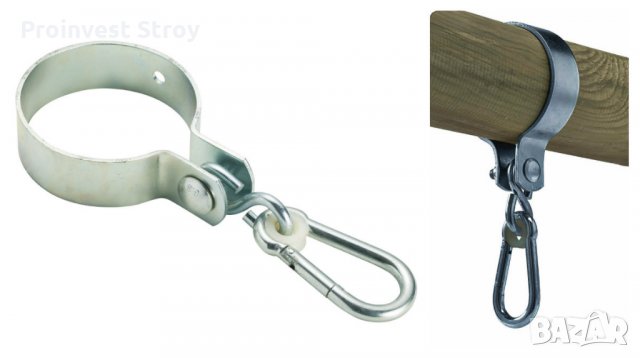 Крепежен елемент метална част за тръба Ф 10 см. АС4005 и аксесоари за детски люлки и съоръжения, снимка 2 - Други - 25150986