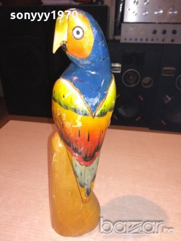ретро колекция-папагал-дърво/лак-33х10см-внос франция, снимка 8 - Антикварни и старинни предмети - 20245035