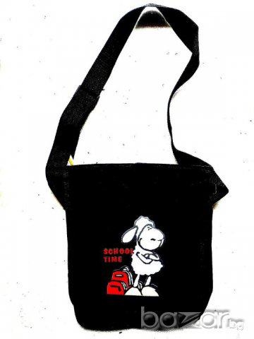 СПОРТНА ДАМСКА ЧАНТА С ЕДНА ДРЪЖКА "ВРЕМЕ Е ЗА УЧИЛИЩЕ"