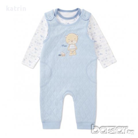 Нов лот памучна блузка и гащеризон от George, Англия