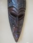  Африканска маска от абанос и мед, снимка 3