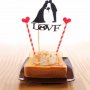 сламки с надпис LOVE за Свети Валентин сватба юбилей рожден ден украса за торта, снимка 1 - Други - 13592076