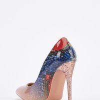 НАЛИЧНИ Остри лачени Glitter  токчета от Англия 39 номер, снимка 3 - Дамски елегантни обувки - 22385405