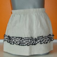 Кокетна ленена пола за мадамка,092 см. , снимка 3 - Бебешки рокли - 16392999