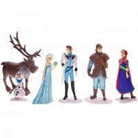 6 бр PVC фигурки от Замръзналото кралство Frozen Елза Анна Свен за игра и украса торта, снимка 1 - Фигурки - 21184298