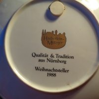 Коледна чиния 1988 от порцелан Haeberlein-Metzger, снимка 4 - Антикварни и старинни предмети - 24101626