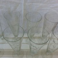 Стъклени чаши гравирани , снимка 4 - Антикварни и старинни предмети - 22999919