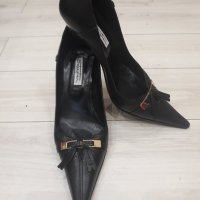 Черни италиански кожени официални обувки марка Sebastian , снимка 1 - Дамски елегантни обувки - 23418173