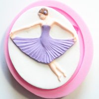 Овал балерина разперена рокля силиконов молд декор украса торта фондан , снимка 1 - Форми - 21845432