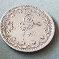 5 куруш Османска Сребърна Монета 1327 3 1911 година Mehmed V, снимка 5 - Нумизматика и бонистика - 22273790