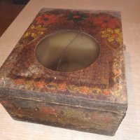 антика-старинна кутия за стена-19х15х9см, снимка 3 - Антикварни и старинни предмети - 20962448