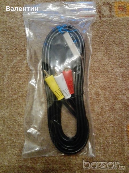 Нов кабел scart (еврожак) към чинч (RCA) - 1,5 метра, снимка 1