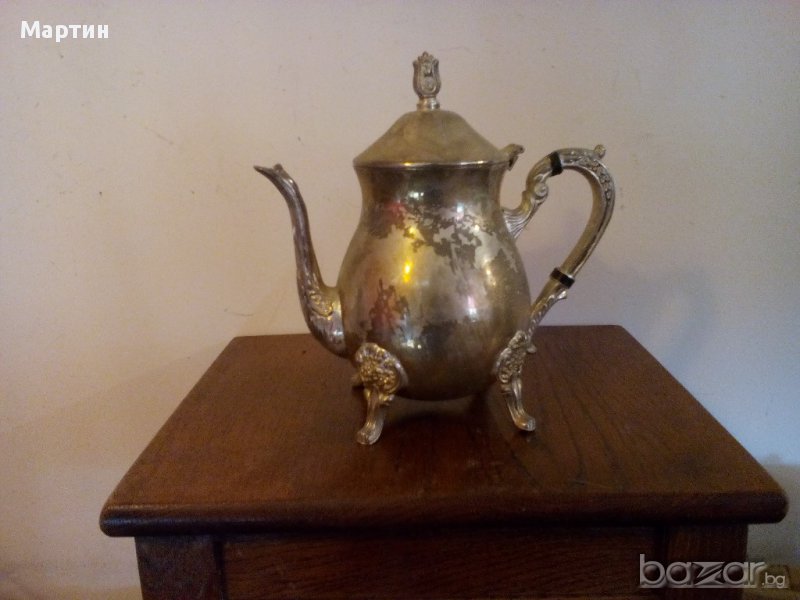 Стара масивна посребрена -Кана за вино -2л. ! (121243), снимка 1