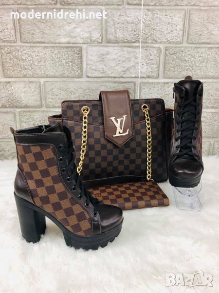 Дамски боти чанта и портмоне Louis Vuitton черно код174, снимка 1