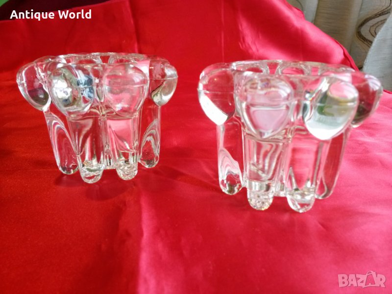 Комплект Френски Свещници Кристално Стъкло , снимка 1