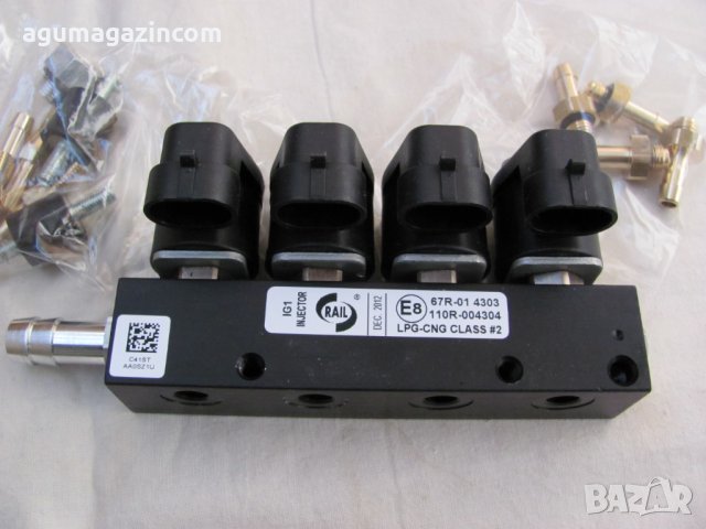 Бързи италиански газови инжектори със съпротивление на бобината 2Ω Rail IG01 Black Body, снимка 2 - Части - 23033377