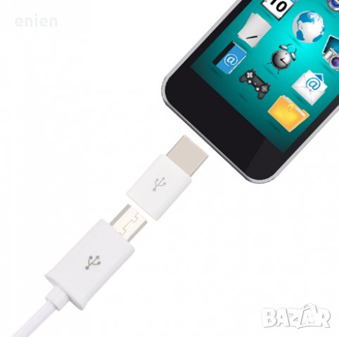 Преходник-адаптер от Micro USB към TYPE-C connector за Android, снимка 2 - Оригинални батерии - 22103786