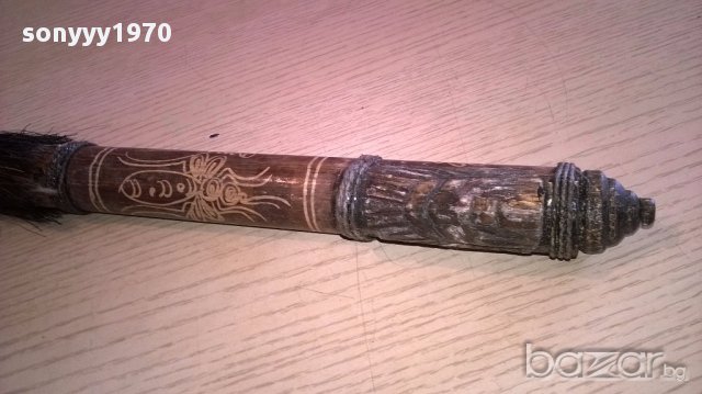 Древно африканско оръжие с стрела-бамбук-резба-внос швеицария, снимка 17 - Антикварни и старинни предмети - 17502328